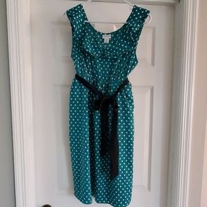 Polka dot maternity dress